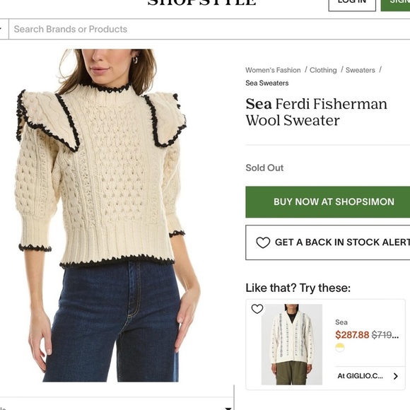 Sea New York fisherman sweater - Picture 4 of 4